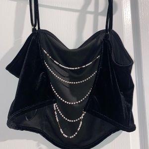 Velvet Crop Top